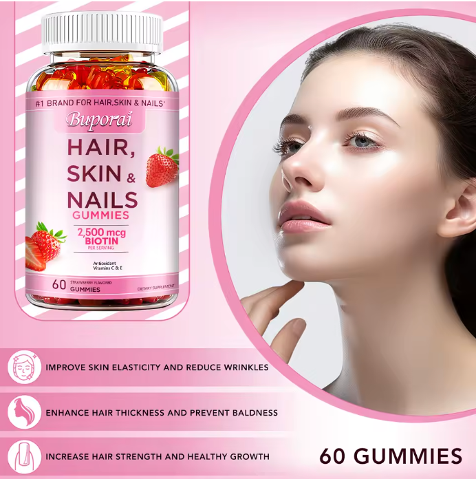 GlowVita™ Hair, Skin & Nails Gummies